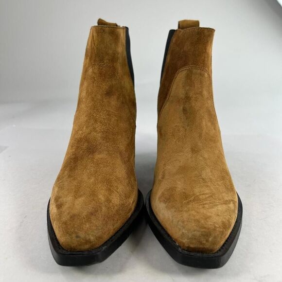 Everlane The Western Ankle Boot US 7.5 Brown Suede Leather Chelsea Pull On Boots - Picture 2 of 13